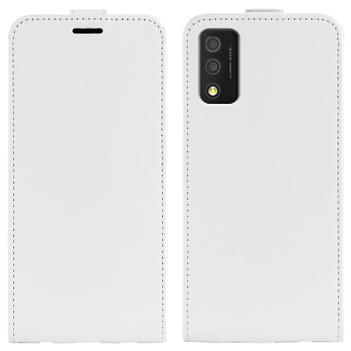 

For TCL 30T R64 Texture Single Vertical Flip Leather Phone Case(White)