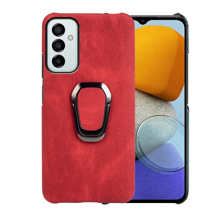 

For Samsung Galaxy M23 5G / F23 5G Ring Holder PU Phone Case(Red)