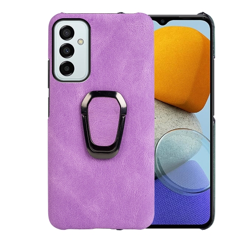 

For Samsung Galaxy M53 Ring Holder PU Phone Case(Purple)