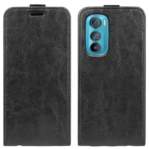 

For Motorola Moto Edge 30 5G R64 Texture Vertical Flip Leather Phone Case(Black)