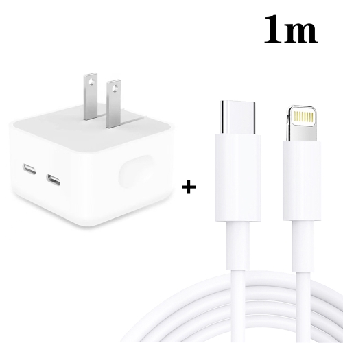 

SDC-40W Dual PD USB-C / Type-C Ports Charger with 1m Type-C to 8 Pin Data Cable, US Plug