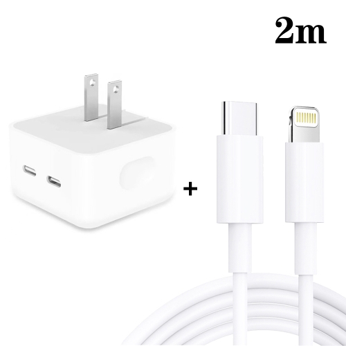 

SDC-40W Dual PD USB-C / Type-C Ports Charger with 2m Type-C to 8 Pin Data Cable, US Plug