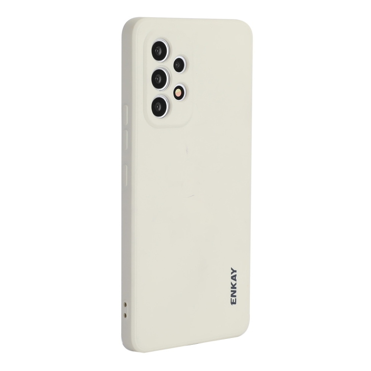 

For Samsung Galaxy A53 5G ENKAY Liquid Silicone Soft Shockproof Phone Case(Beige)