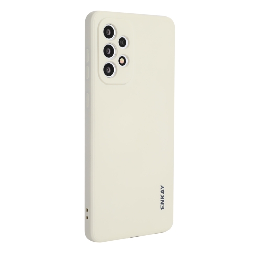 

For Samsung Galaxy A73 5G ENKAY Liquid Silicone Soft Shockproof Phone Case(Beige)