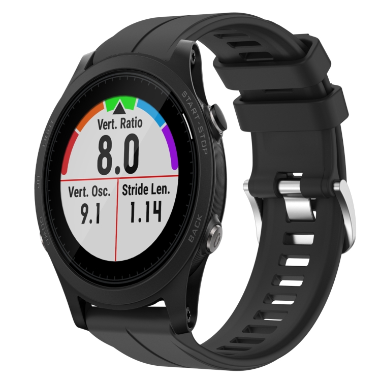 

For Garmin Forerunner 935 22mm Silicone Sports Watch Band(Black)