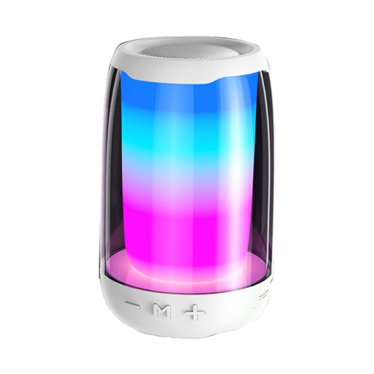 

NBY8893 Pulsating Colorful Portable Stereo Bluetooth Speaker(White)