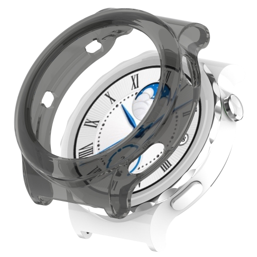 

For Huawei GT 3 Pro 43mm TPU Transparent Hollow Watch Case(Black)