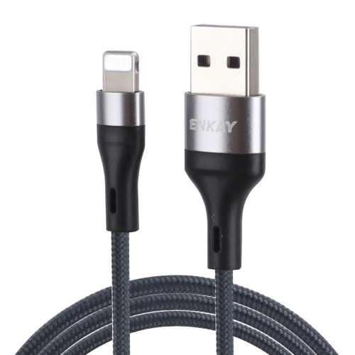 

ENKAY ENK-CB118 1m USB 3.0 to 8 Pin 3A Fast Charging Sync Data Cable(Grey)