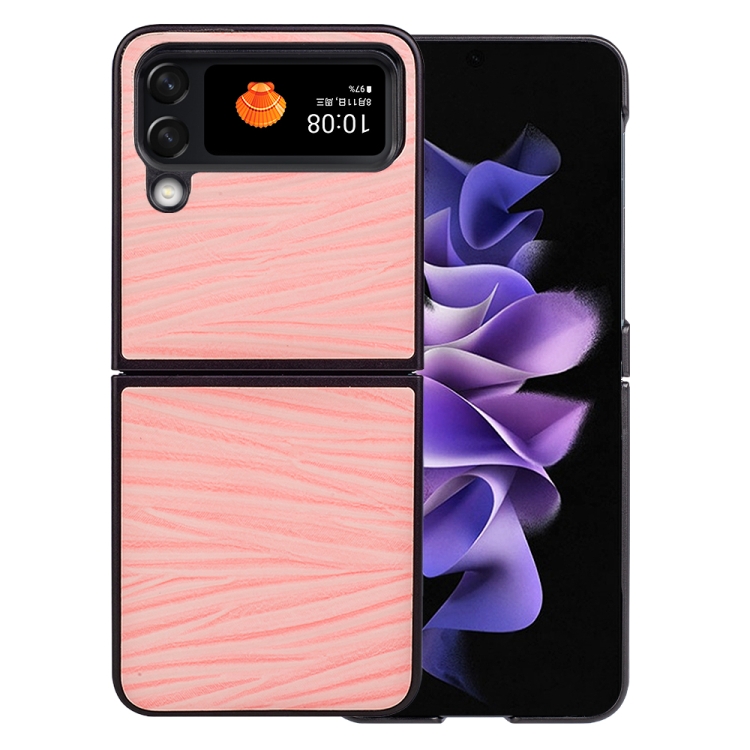 

For Samsung Galaxy Z Flip4 Water Ripple Texture Phone Case(Pink)