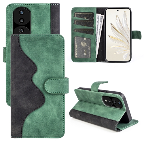 

For Honor 70 Pro Stitching Horizontal Flip Leather Phone Case(Green)