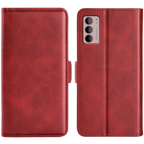 

For Motorola Moto G42 Dual-side Magnetic Buckle Leather Phone Case(Red)