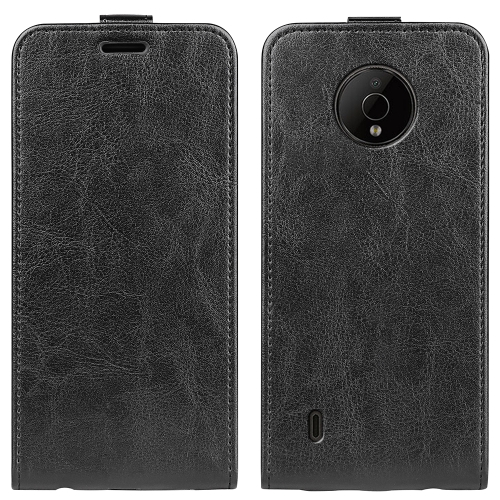 

For Nokia C200 R64 Texture Vertical Flip Leather Phone Case(Black)