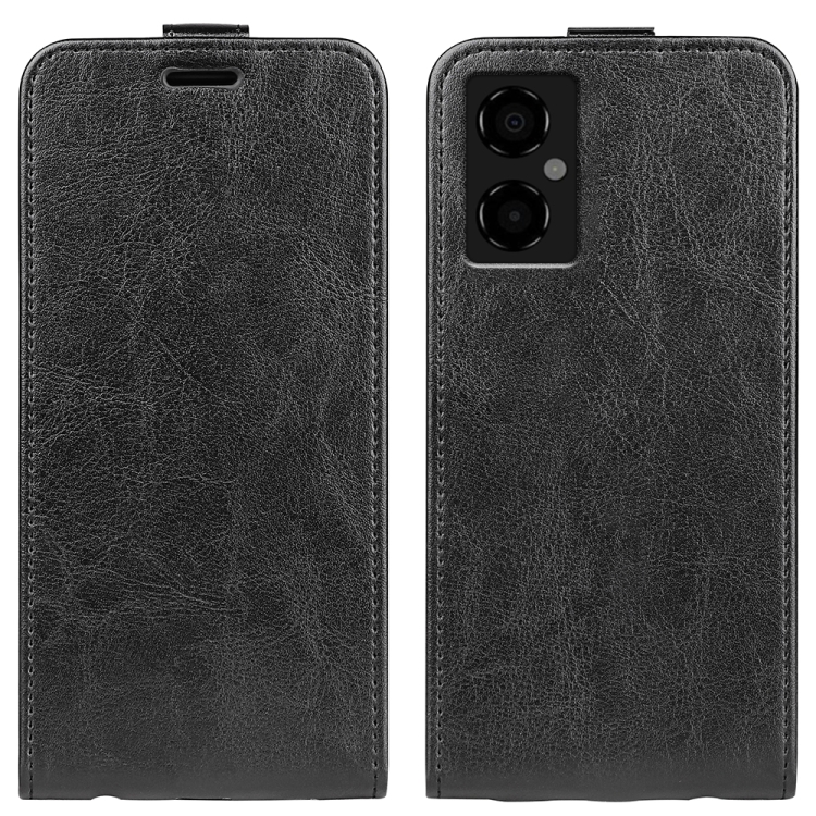 

For Xiaomi Poco M4 5G R64 Texture Vertical Flip Leather Phone Case(Black)
