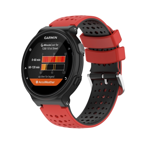 For Garmin Approach S6 Silicone Two-Color Watch Band(Red+Black)