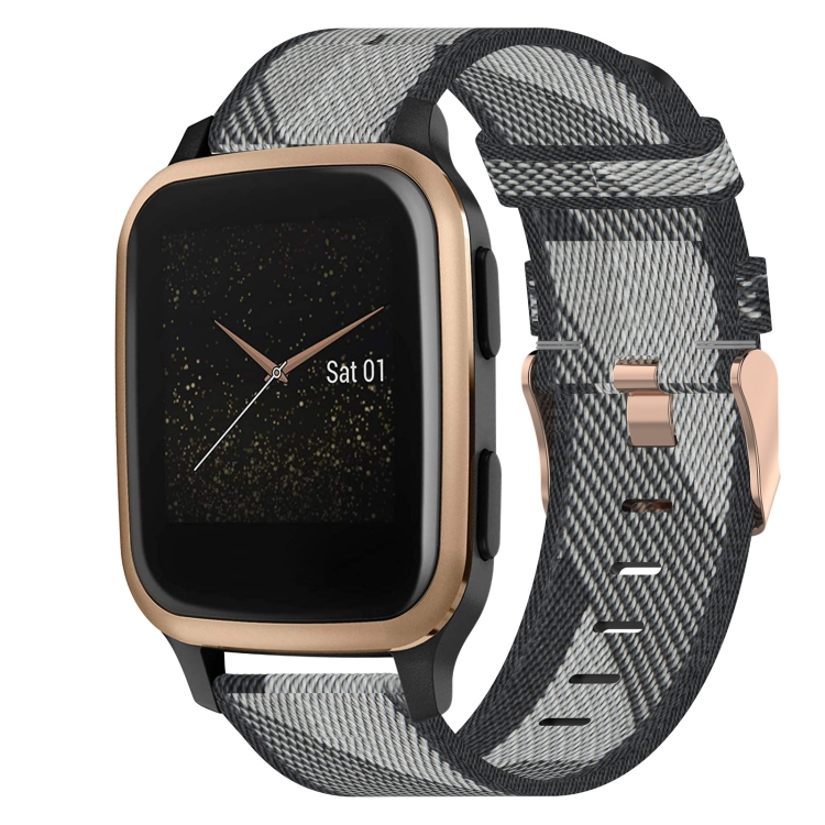 

For Garmin Venu SQ 20mm Nylon Woven Watch Band(Grey)