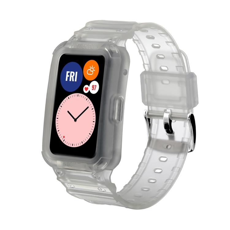 

For Huawei Watch Fit 2020 / Honor Watch ES 2020 JSM Integrated TPU Adjustable Elastic Watch Band (Translucent)