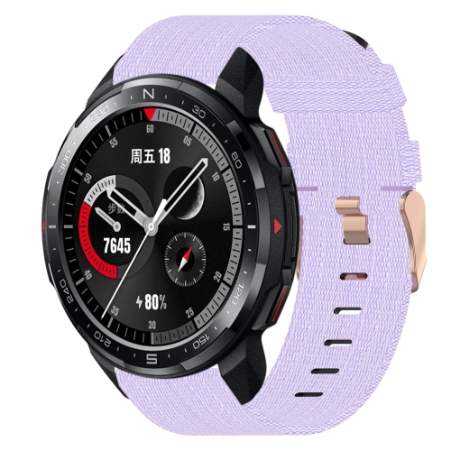 

For Honor Watch GS Pro 22mm Nylon Woven Watch Band(Light Purple)