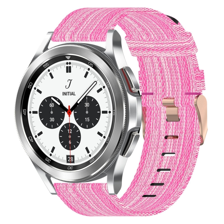 

For Samsung Galaxy Watch 4 Classic 42mm 20mm Nylon Woven Watch Band(Pink)