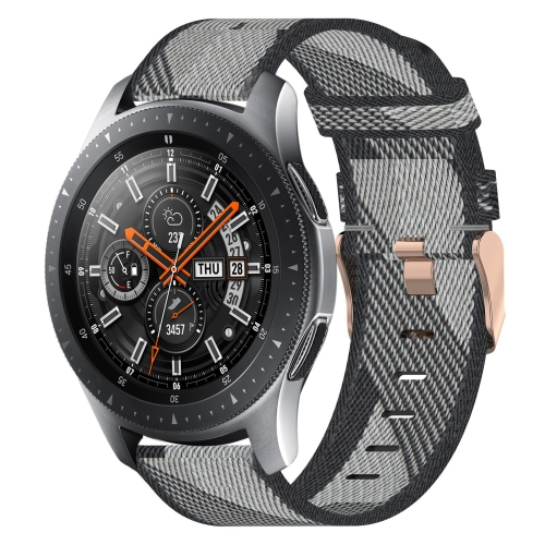 

For Samsung Galaxy Watch 46mm 22mm Nylon Woven Watch Band(Grey)