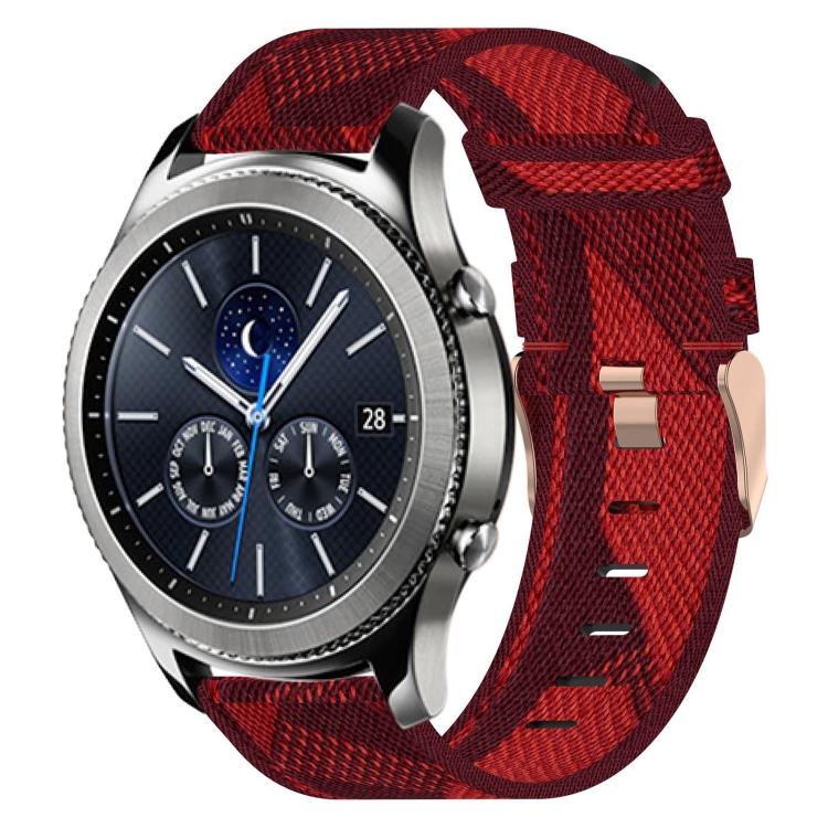 

For Samsung Gear S3 Classic 22mm Nylon Woven Watch Band(Red)
