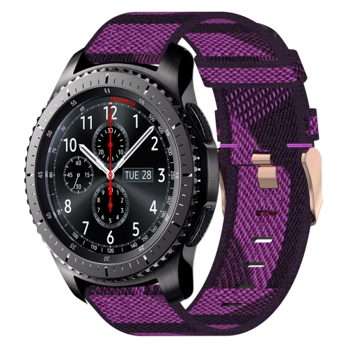 

For Samsung Gear S3 Frontier 22mm Nylon Woven Watch Band(Purple)