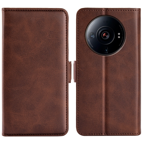 

For Xiaomi 12S Ultra Dual-side Magnetic Buckle Horizontal Flip Leather Phone Case(Brown)