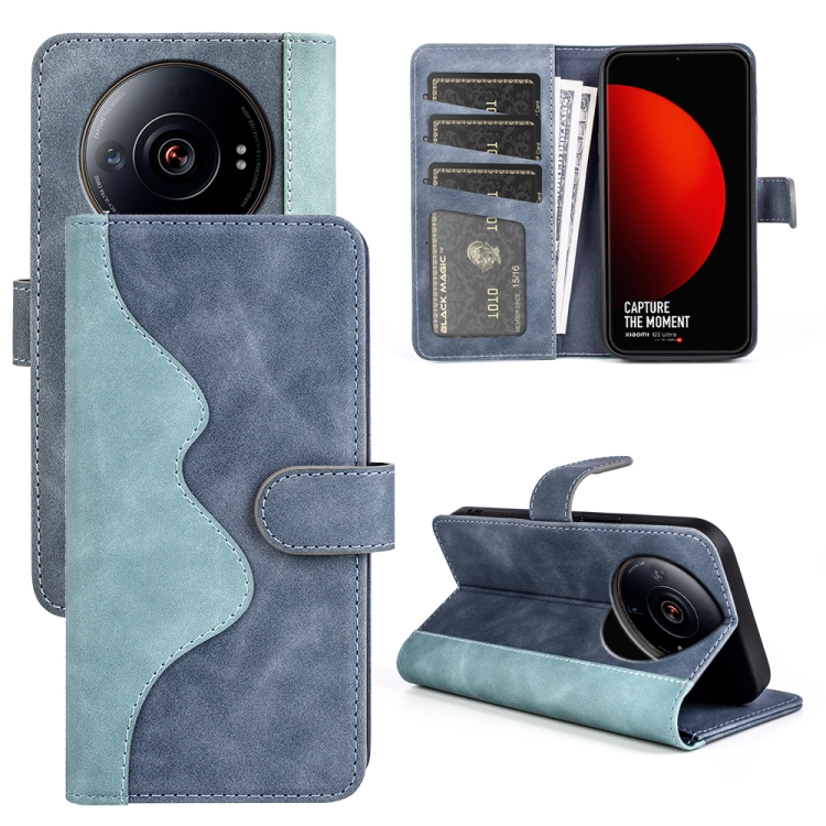 

For Xiaomi 12S Ultra Stitching Horizontal Flip Leather Phone Case(Blue)