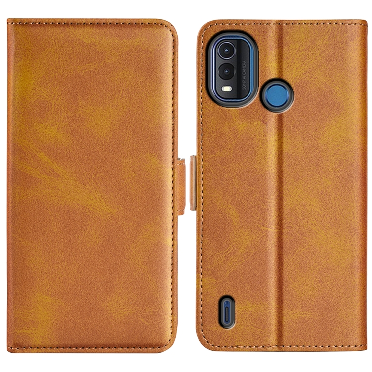 

For Nokia G11 Plus Dual-side Magnetic Buckle Horizontal Flip Leather Phone Case(Yellow)