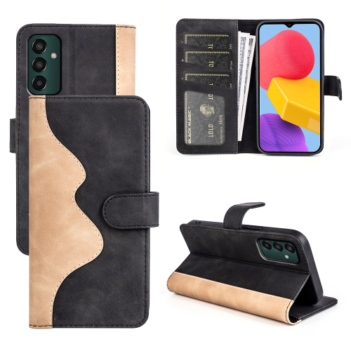 

For Samsung Galaxy M13 4G Stitching Horizontal Flip Leather Phone Case(Black)