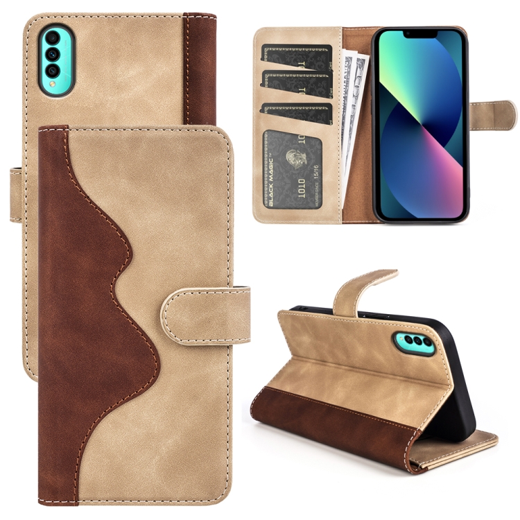 

For Wiko T50 Stitching Horizontal Flip Leather Phone Case(Yellow)