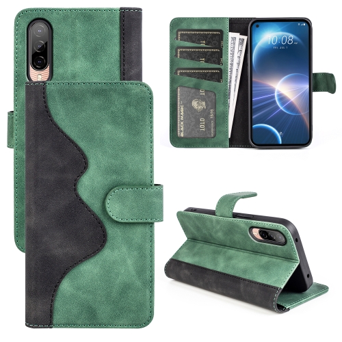 

For HTC Desire 22 Pro Stitching Horizontal Flip Leather Phone Case(Green)