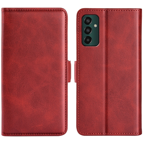 

For Samsung Galaxy M13 4G Dual-side Magnetic Buckle Horizontal Flip Leather Phone Case(Red)