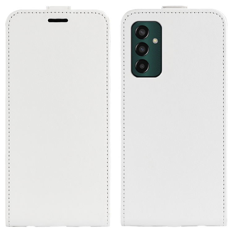 

For Samsung Galaxy M13 4G R64 Texture Single Vertical Flip Leather Phone Case(White)