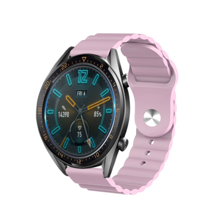

For Amazfit GTS 2 20mm Corrugated Silicone Watch Band(Pink)