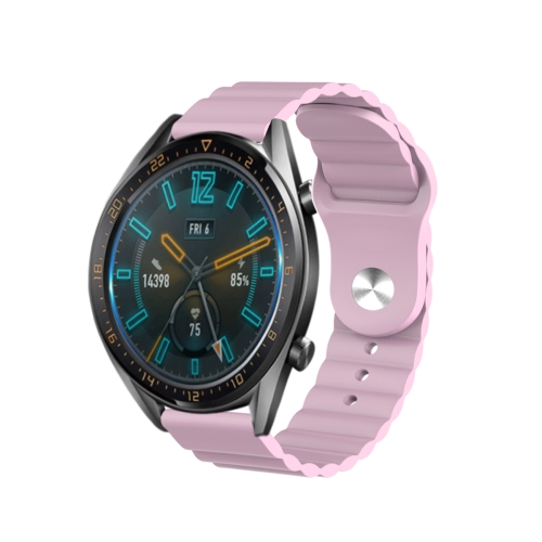 

For Samsung Gear Sport 20mm Corrugated Silicone Watch Band(Pink)