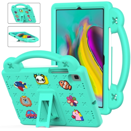 

For Samsung Galaxy Tab S5e 10.5 2019 T720/T725 Handle Kickstand Children EVA Shockproof Tablet Case(Mint Green)
