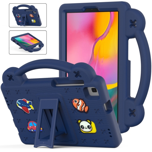 

For Samsung Galaxy Tab A 8.0 2019 T290 / T295 Handle Kickstand Children EVA Shockproof Tablet Case(Navy Blue)