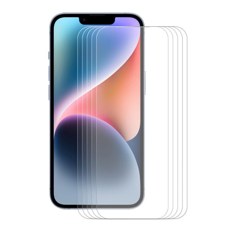 

For iPhone 14 Plus / 13 Pro Max 5pcs ENKAY 0.26mm 9H 2.5D Tempered Glass Film