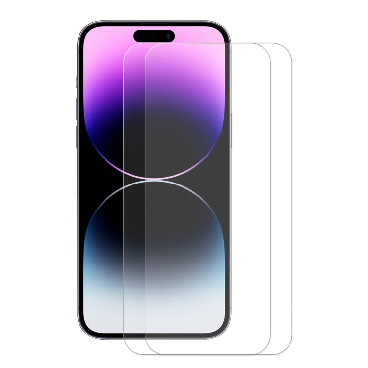 

For iPhone 14 Pro Max 2pcs ENKAY 0.26mm 9H 2.5D Tempered Glass Film