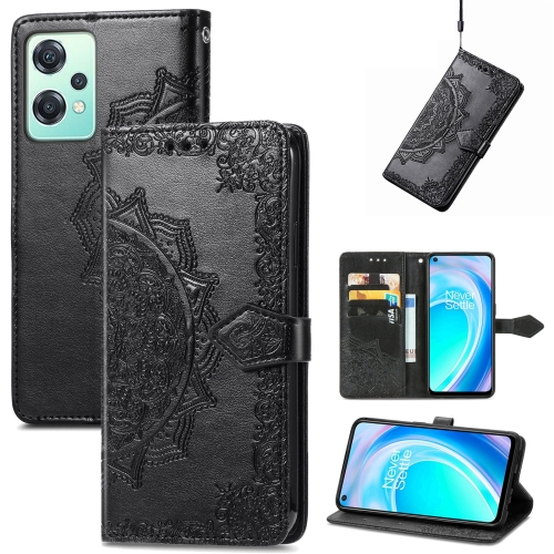

For OnePlus Nord CE 2 Lite 5G Mandala Flower Embossed Leather Phone Case(Black)