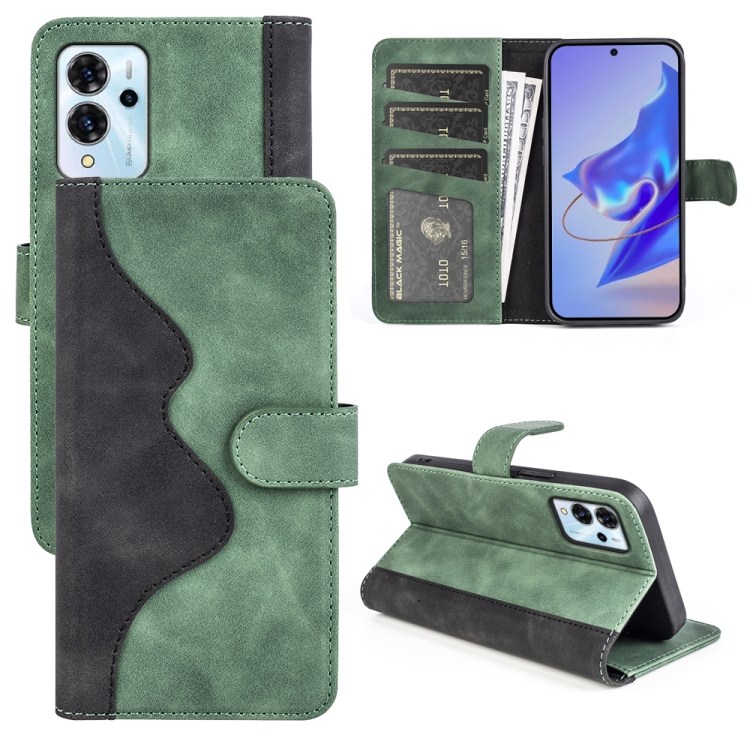 

For ZTE Blade V40 Pro Stitching Horizontal Flip Leather Phone Case(Green)