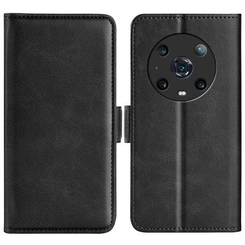 

For Honor Magic4 Pro Dual-side Magnetic Buckle Flip Leather Phone Case(Black)