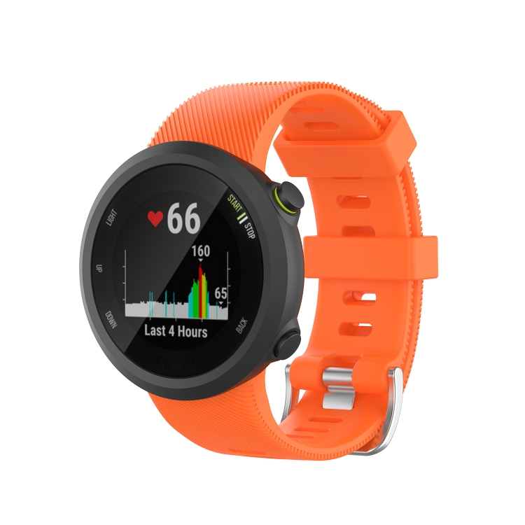 สำหรับ Garmin Forerunner 45 / Forerunner 45S Universal Twill สีทึบสายนาฬิกาซิลิโคน (สีส้ม)