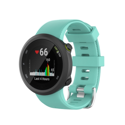 

For Garmin Forerunner 45 / Forerunner 45S Universal Twill Solid Color Silicone Watch Band(Teal)