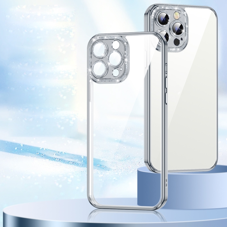 

Glitter Lens Film TPU Phone Case For iPhone 13(Silver)