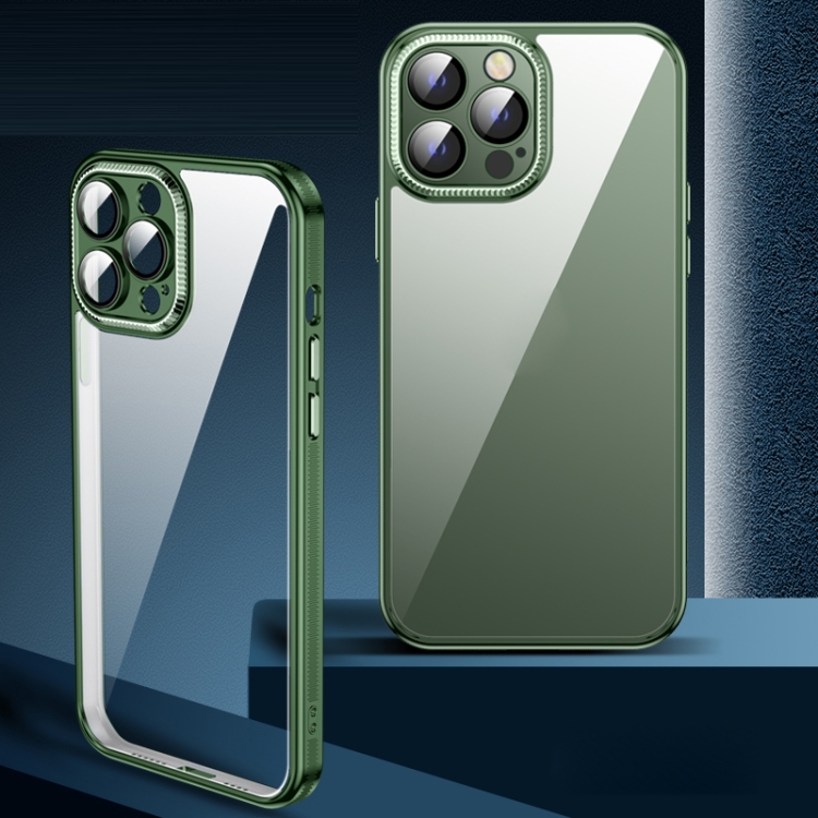 

For iPhone 13 Metal Lens Film TPU Phone Case(Green)