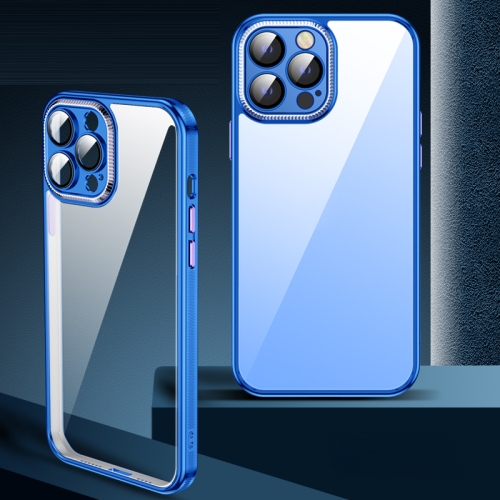 

Metal Lens Film TPU Phone Case For iPhone 12 Pro Max(Blue)