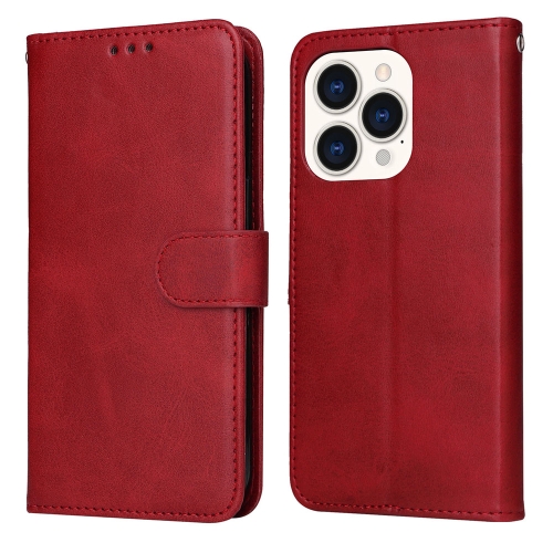 

For iPhone 14 Pro JSM Calf Texture Leather Phone Case(Red)