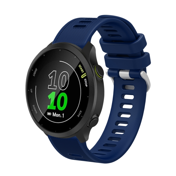 

For Samsung Galaxy Watch 4 40mm 20mm Silicone Twill Watch Band(Midnight Blue)