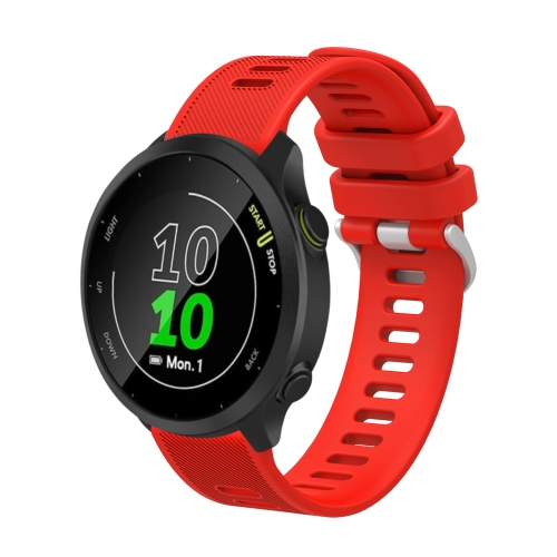 

For Amazfit GTS 2 20mm Silicone Twill Watch Band(Red)